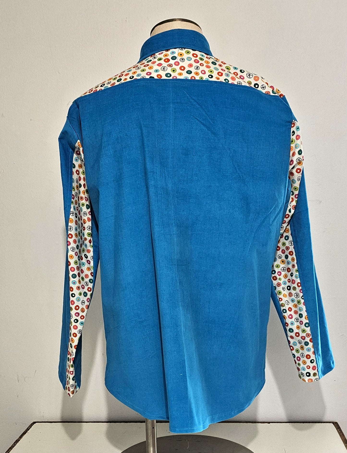 blue corduroy shirt