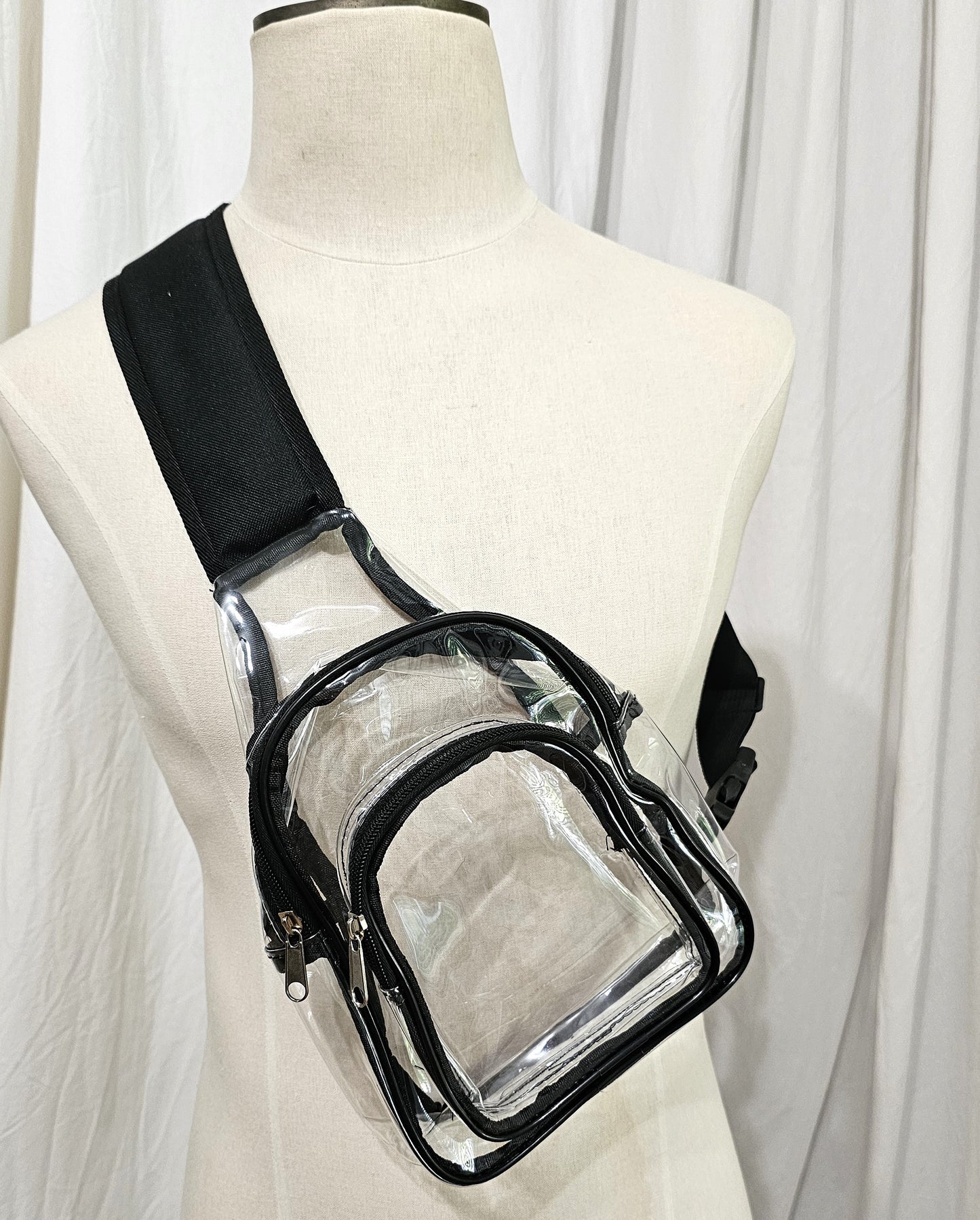 see through cross body bag