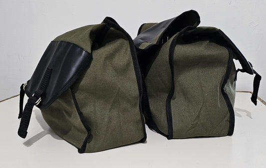 canvas double  panniers