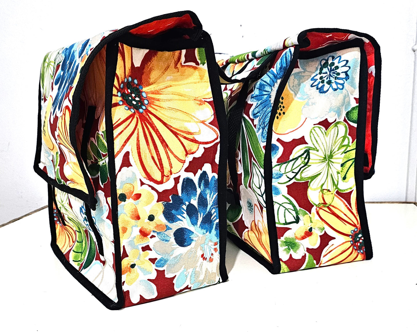 floral printed Dutch style panniers