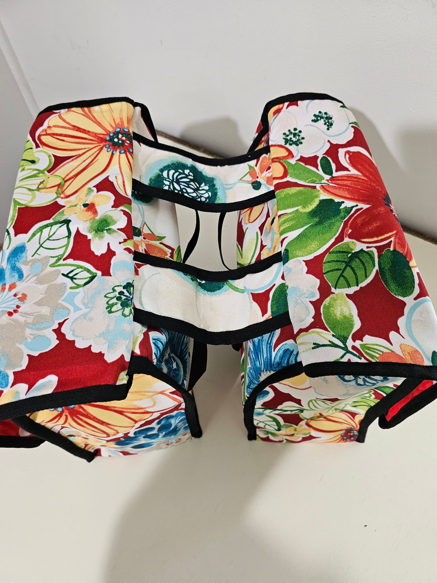 floral printed Dutch style panniers