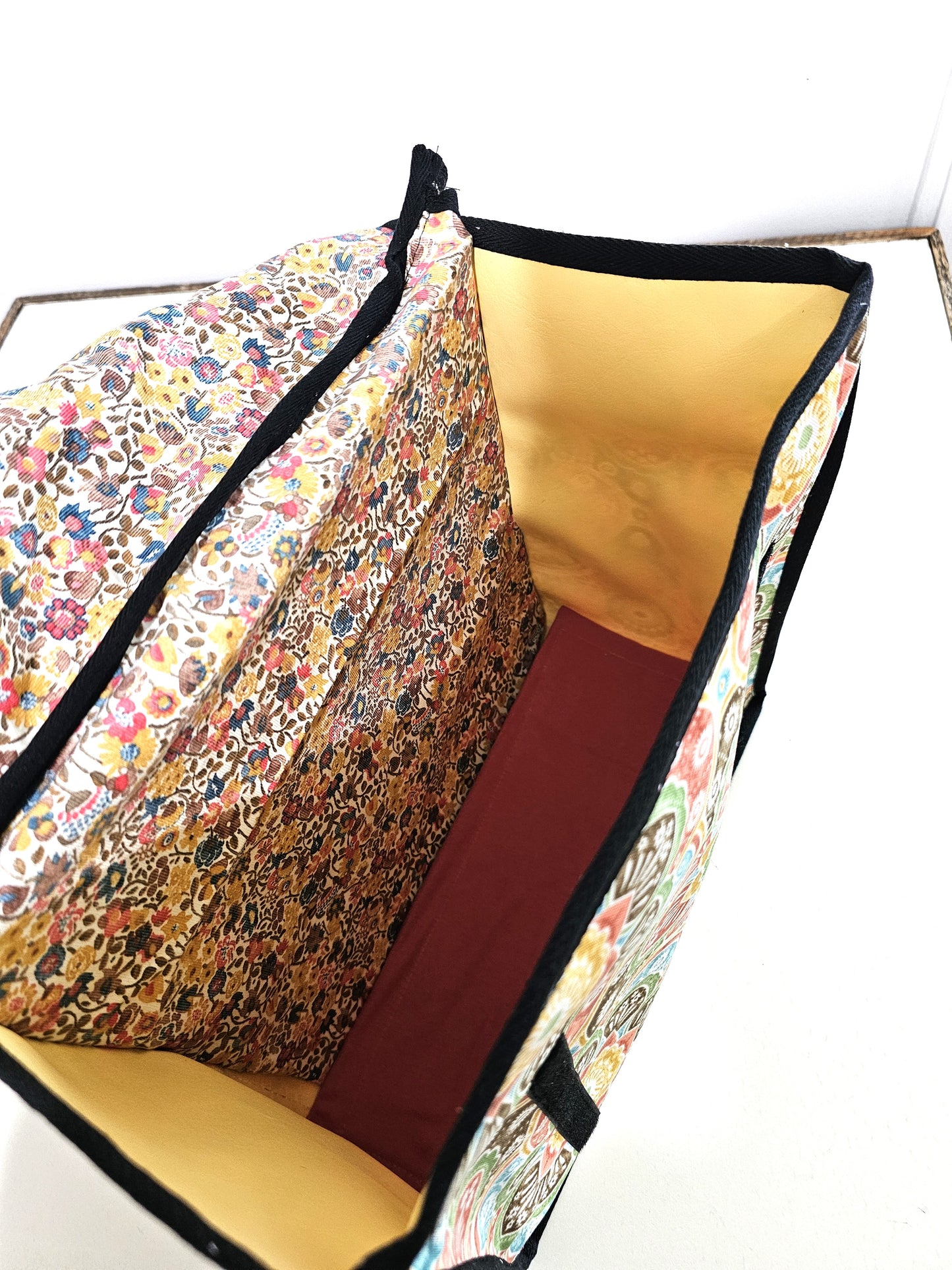 floral printed Dutch style panniers