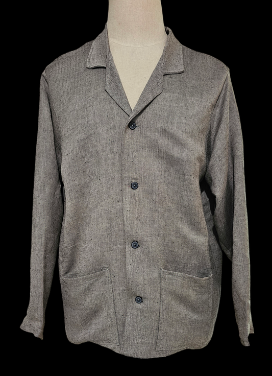 silver cotton shirt jacket